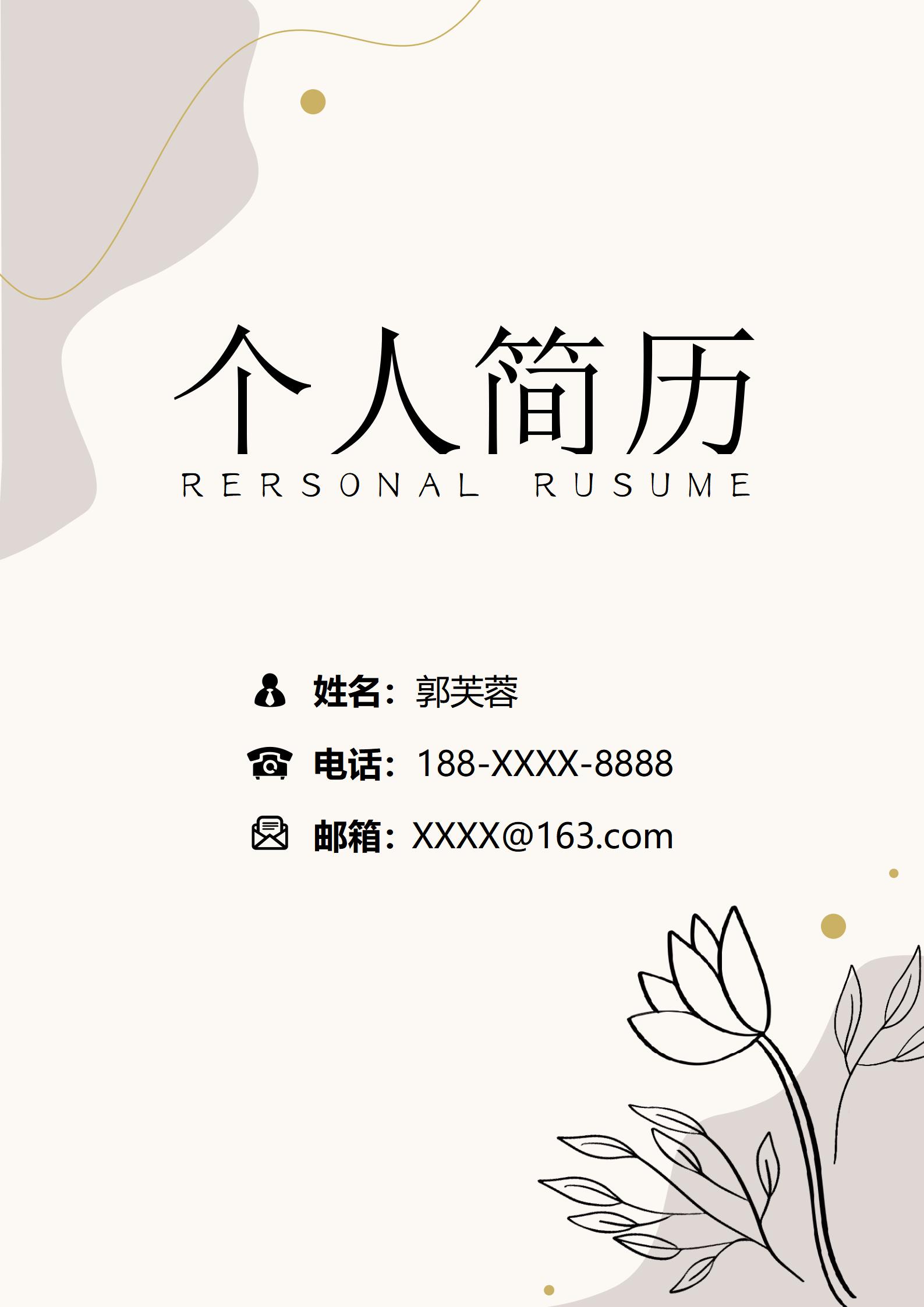 最受欢迎的4页简历模板