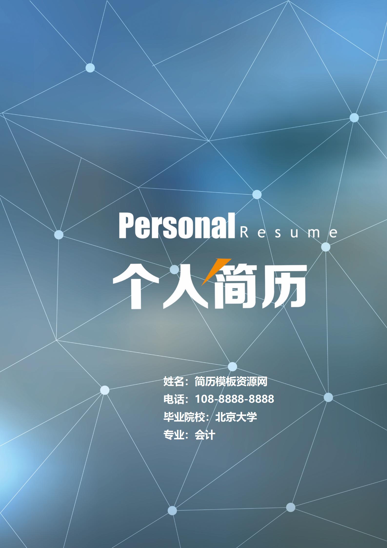 突出实习经历的大学生简历模板全套