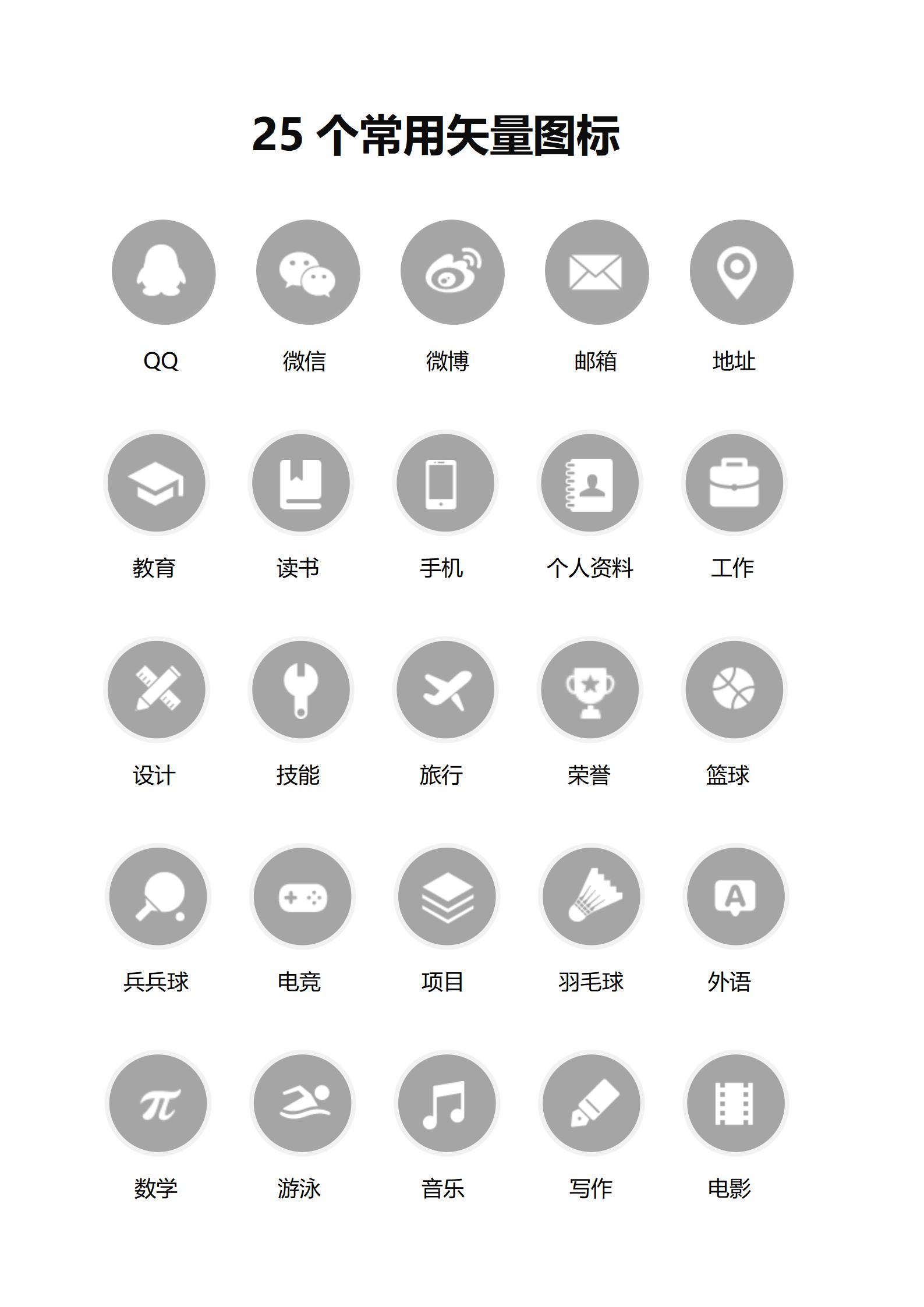 简约白色专业职场简历模板