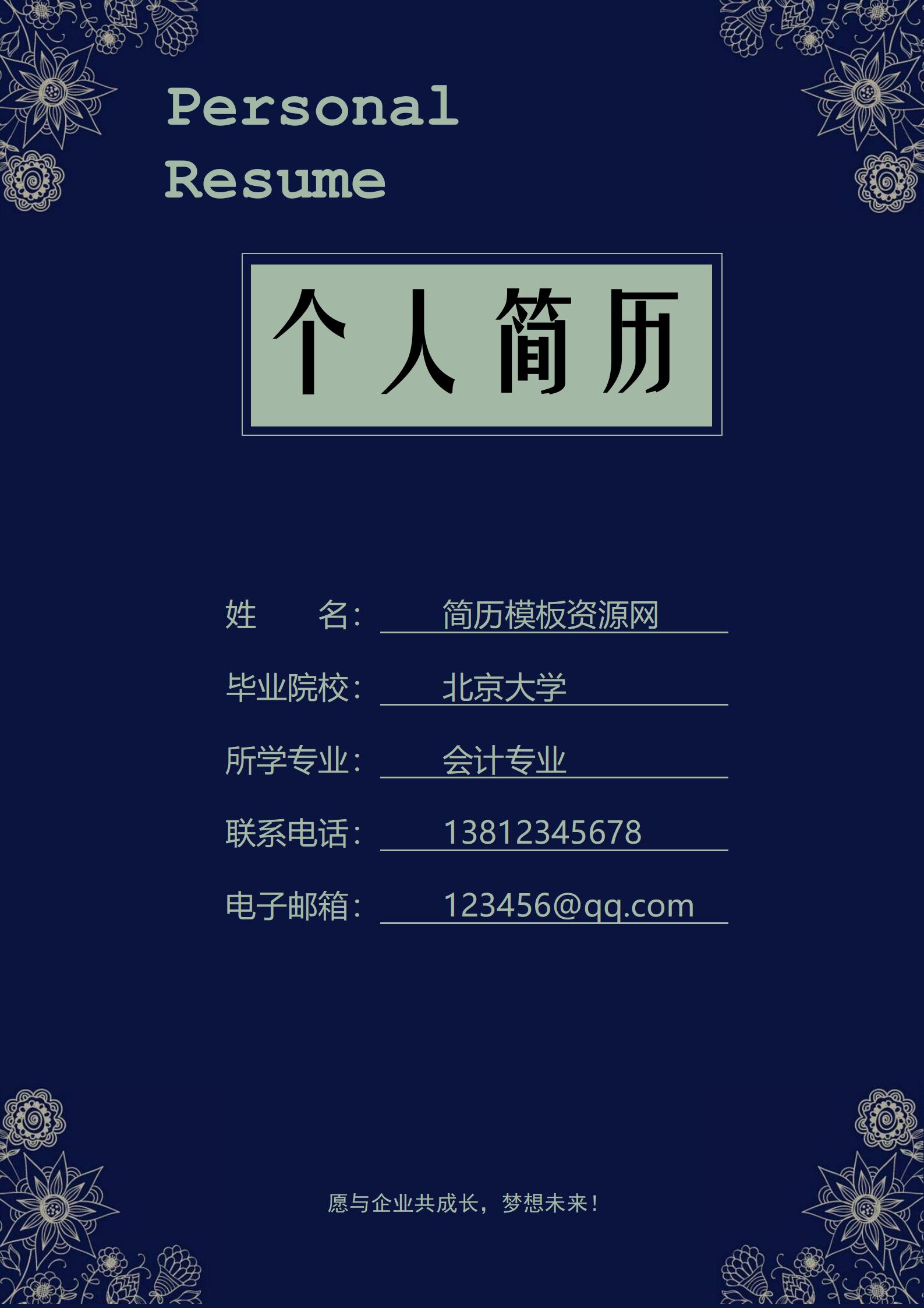 大学生求职简历模板组合
