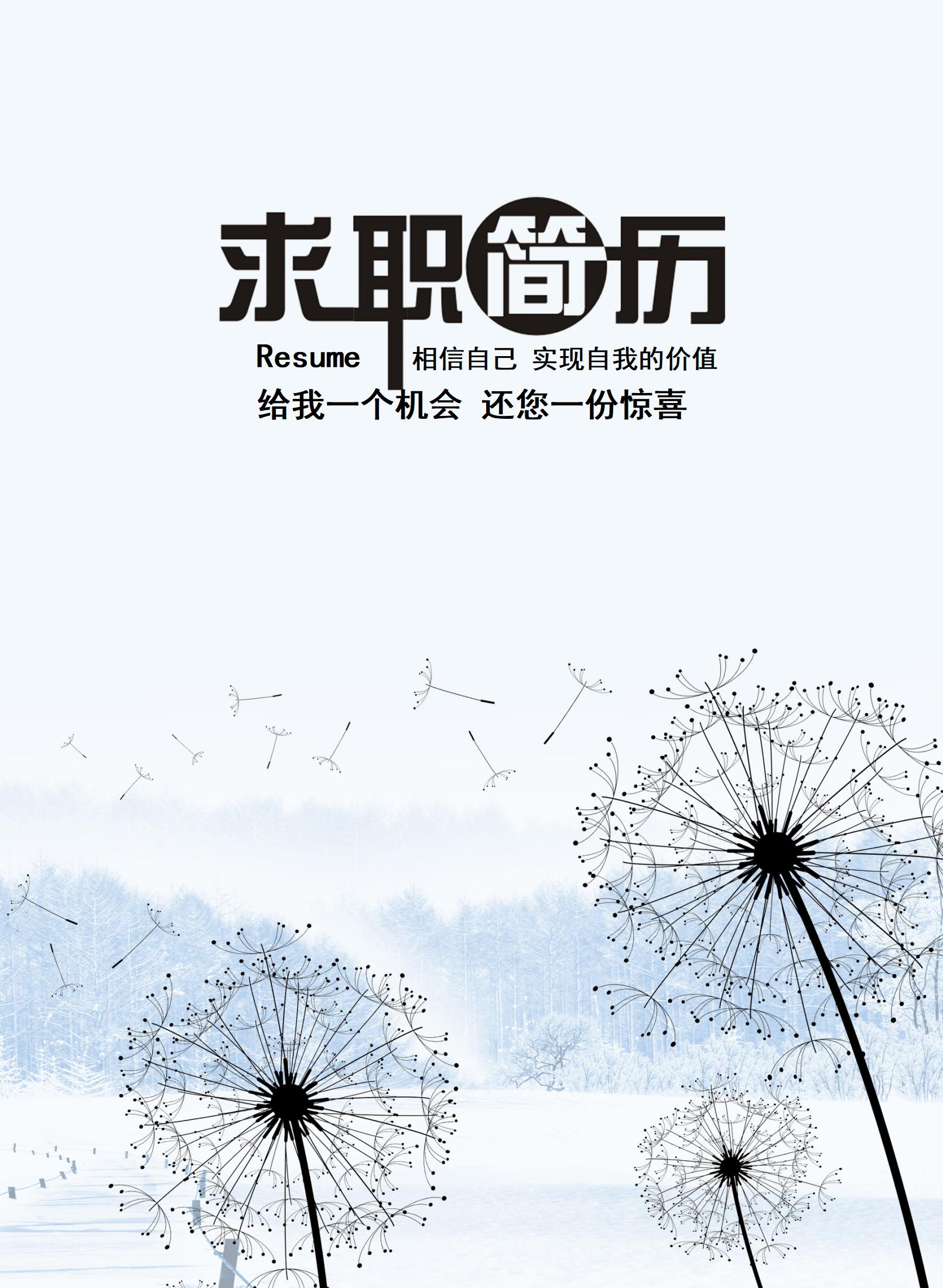 创意十足求职免费简历模板
