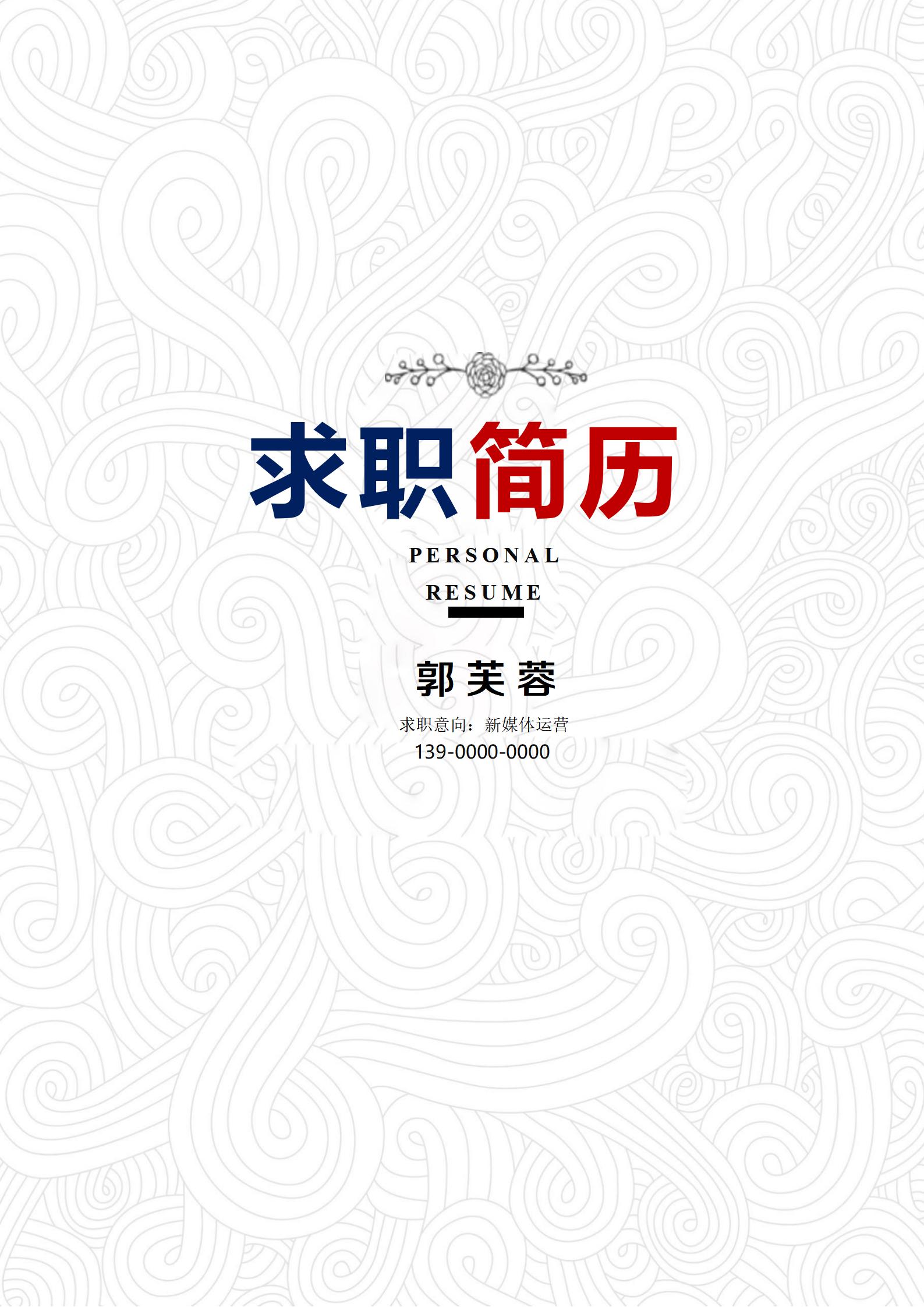 简约非凡四页莫兰迪调色简历
