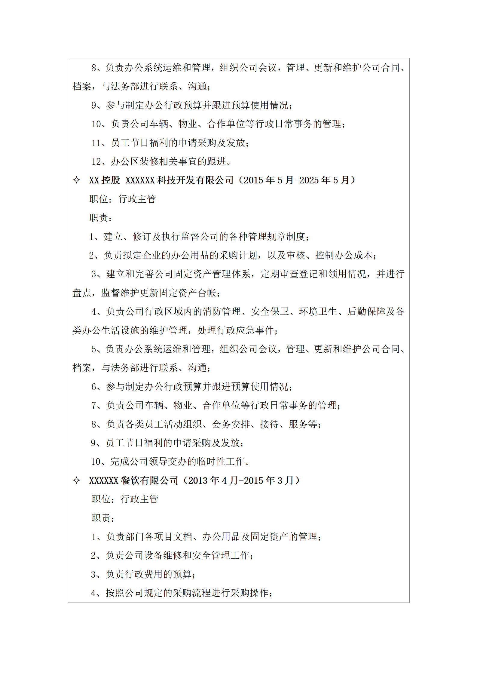 外语专业简历模板