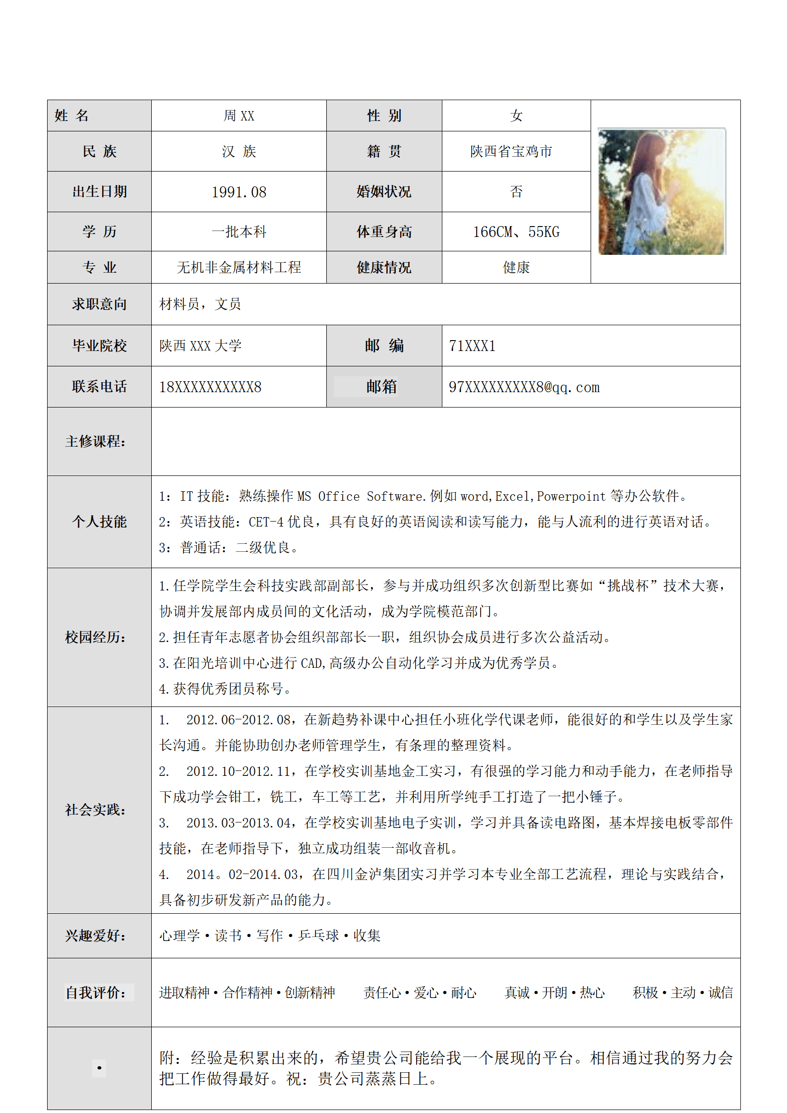 实用简历